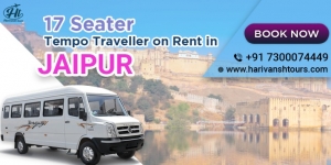 17 Seater Tempo Traveller on rent in Jaipur - Harivansh Tour
